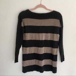 Beautiful Vince Gold&Grey Striped Sweater Cashmere